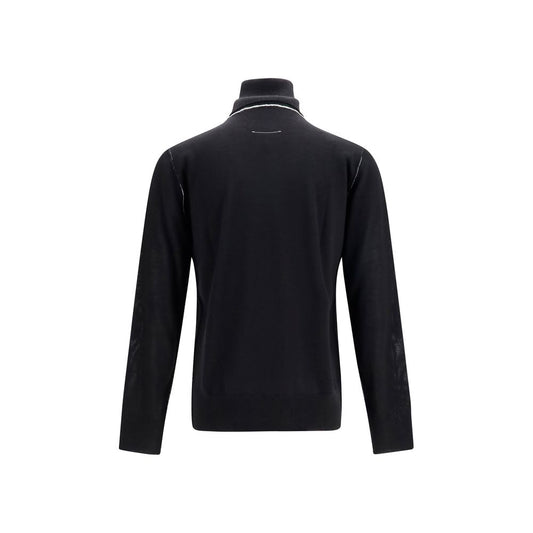 MM6 Black Wool Oves Aries Turtleneck