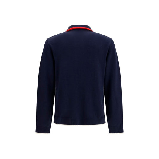 Casablanca Blue Wool Oves Aries Full-Length Jacket