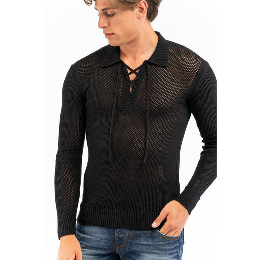 Bikkembergs Black Cotton Polo Shirt