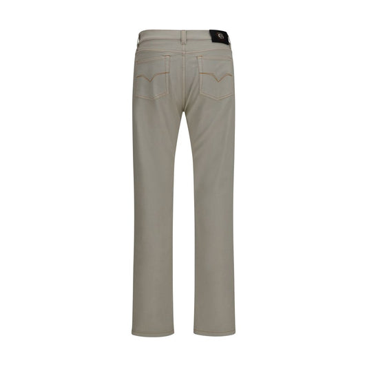 Versace Beige Cotton Tapered Jeans