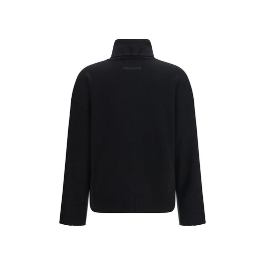 MM6 Black Wool Oves Aries Sweatshirt