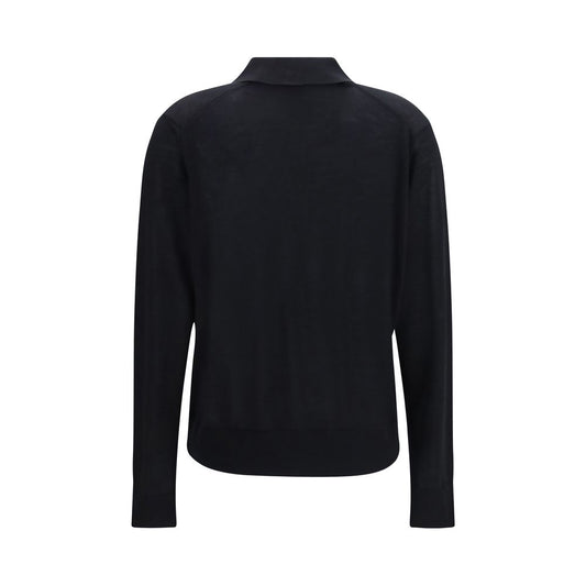 Loulou De Saison Black Cashmere Dress Shirt