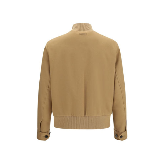 Lardini Beige Wool Oves Aries Full-Length Jacket