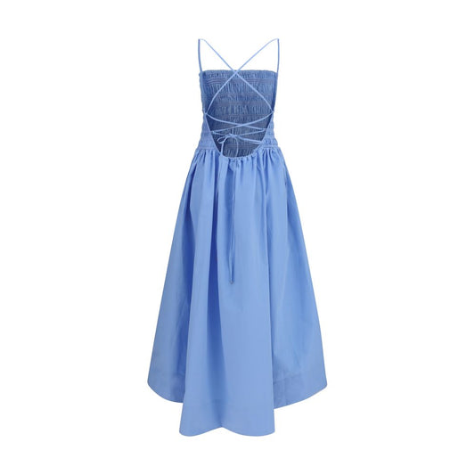 Ganni Blue Cotton Casual Dress