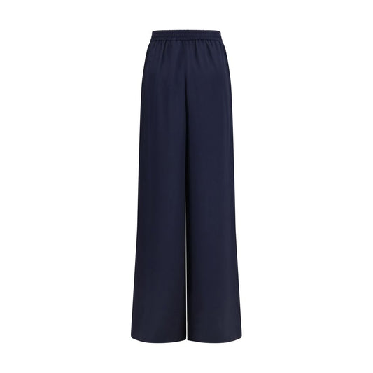 Max Mara Blue Silk Casual Pants