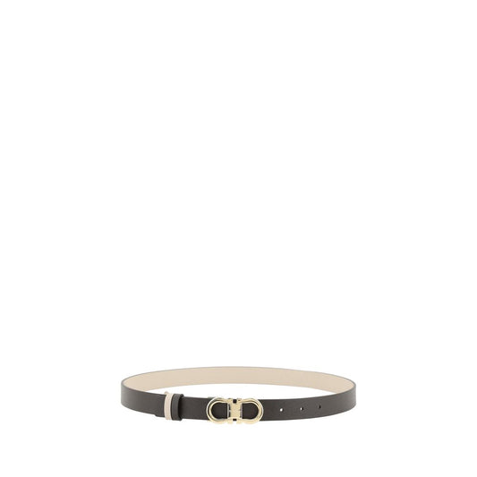 Ferragamo Black Calf Leather Bos Taurus Regular Belt