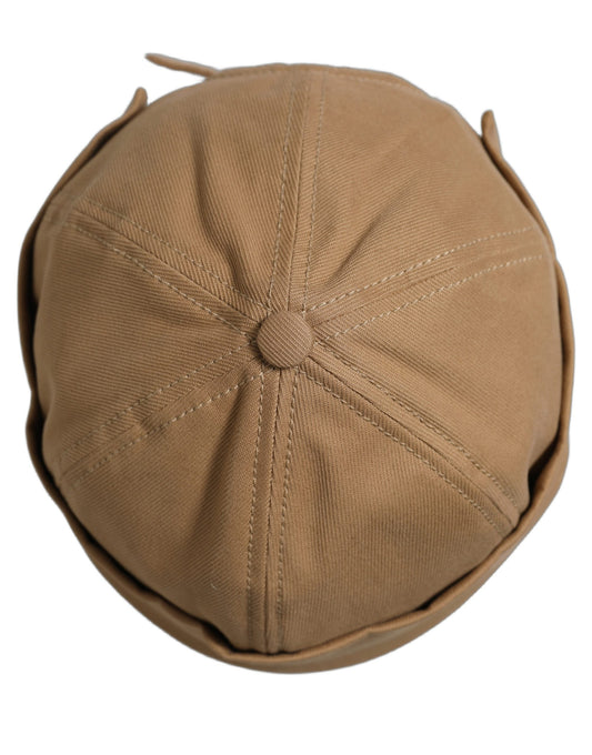 Dolce & Gabbana Men Khaki Cotton Docker Capello Brimless Hat