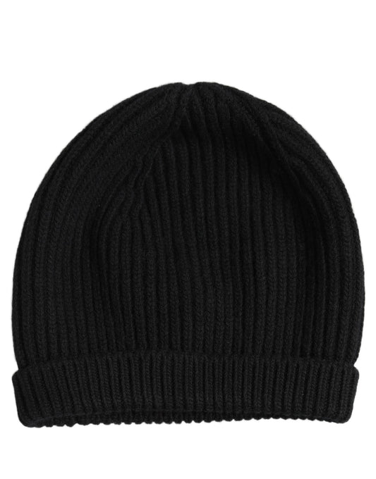 Dolce & Gabbana Men Black Wool Knitted Winter Beanie Capello One Hat