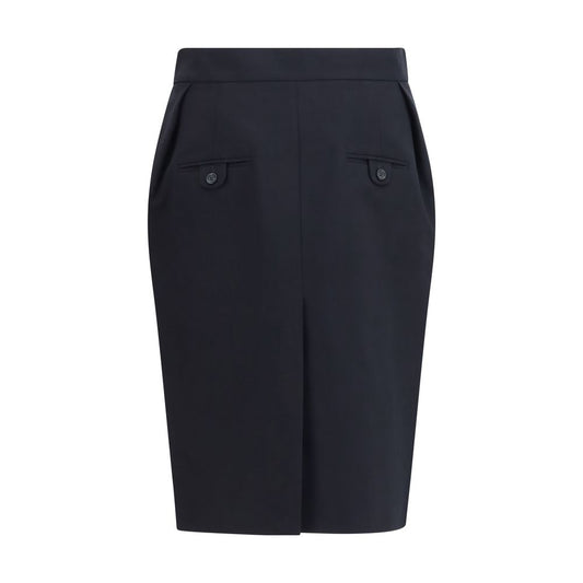 Magda Butrym Black Cotton Midi Skirt