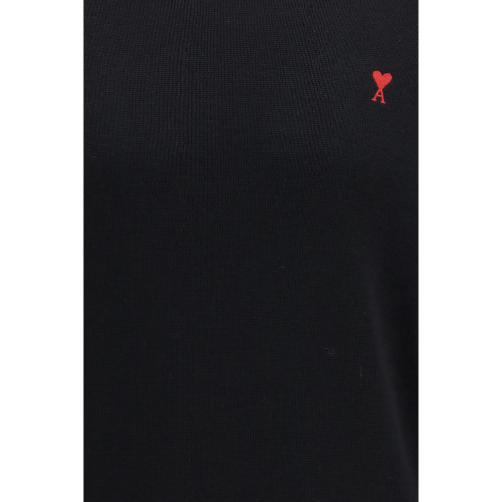 Ami Paris Schwarzes Wolle Oves Aries Sweatshirt