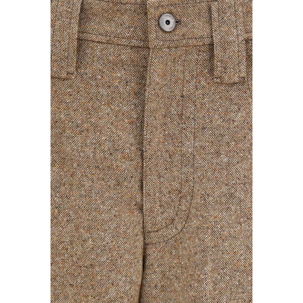 Brunello Cucinelli Beigefarbene Freizeithose Aus Wolle Von Oves Aries
