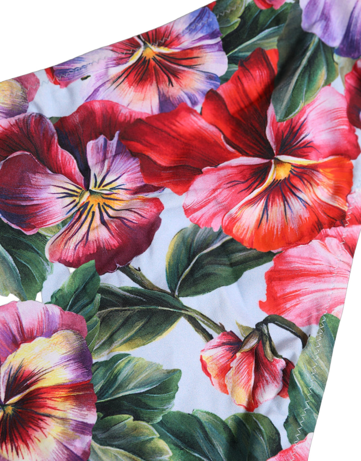 Dolce & Gabbana Bikinihose aus Nylon mit weißem Blumenmuster