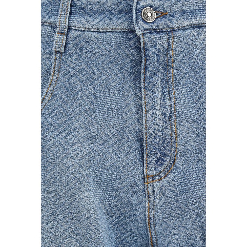 Ermanno Scervino Jeans aus blauer Baumwolle im Relaxed Fit