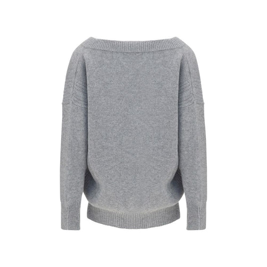 Ermanno Scervino Gray Cashmere Sweatshirt
