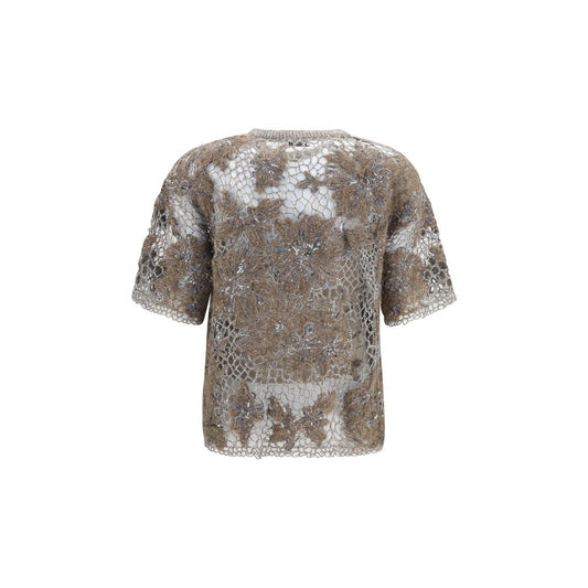 Brunello Cucinelli Beige Mohair Pattern Shirt