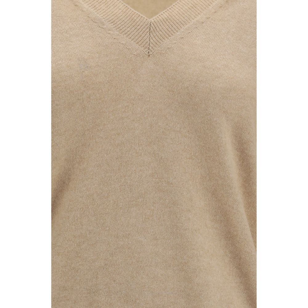 Malo beiger Kaschmirpullover