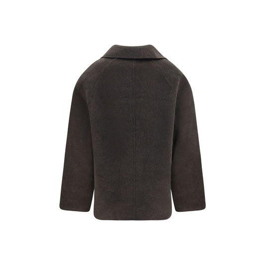 Loulou De Saison Brown Wool Oves Aries Full-Length Jacket