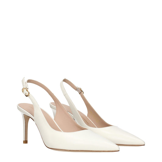 Stuart Weitzman Beige Leather High Heel Pumps