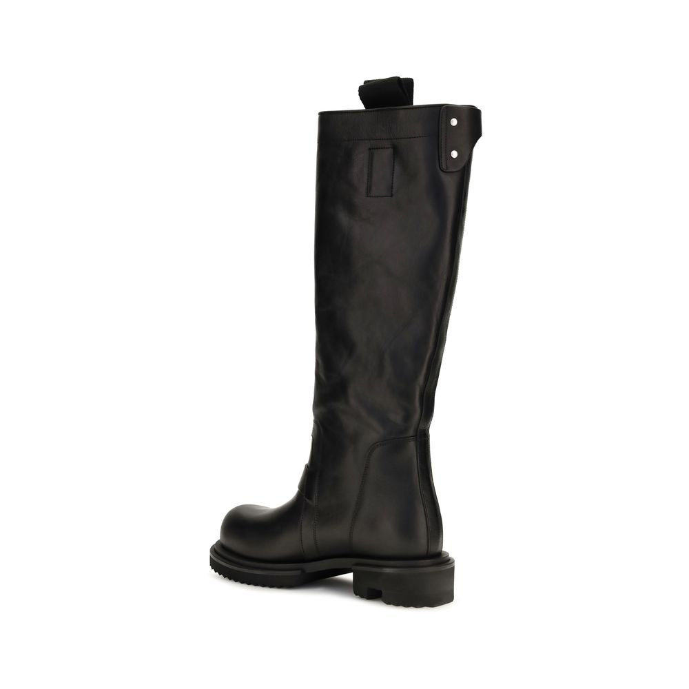 Rick Owens Regenstiefel aus schwarzem Kalbsleder Bos Taurus
