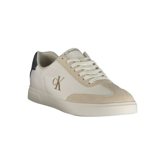 Calvin Klein White Polyester Men's Sneaker
