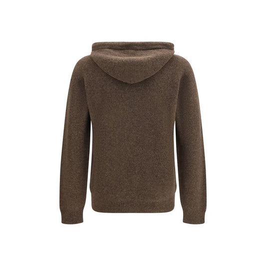 Roberto Collina Brown Wool Oves Aries Hoodie