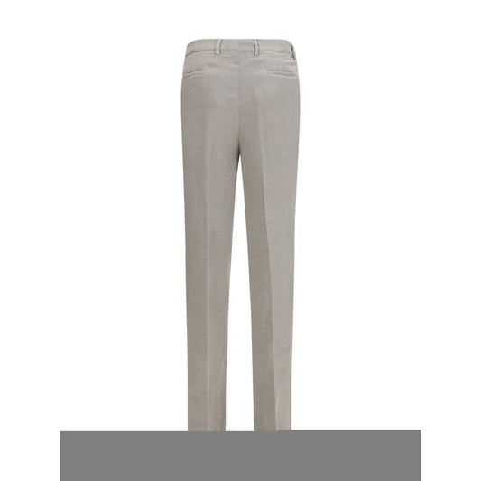 Brunello Cucinelli Gray Linen Casual Pants