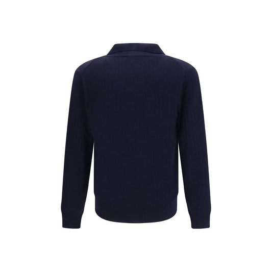 Brooksfield Blue Wool Oves Aries Sweatshirt