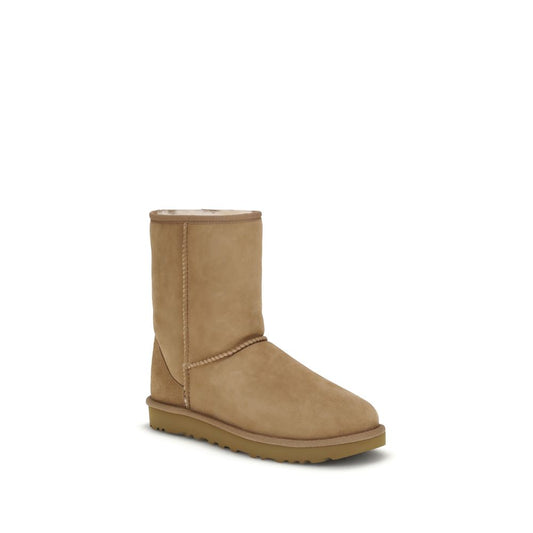 UGG Beige Suede Leather Flat Boots