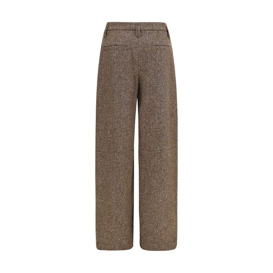 Brunello Cucinelli Brown Wool Oves Aries Casual Pants