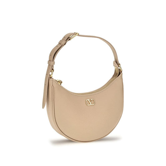 Valentino Garavani Beige Calf Leather Bos Taurus Shoulder Bag
