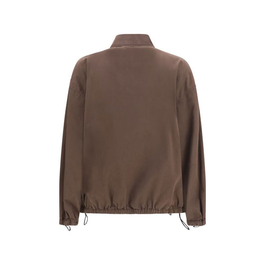 Miu Miu Brown Cotton Full-Length Jacket
