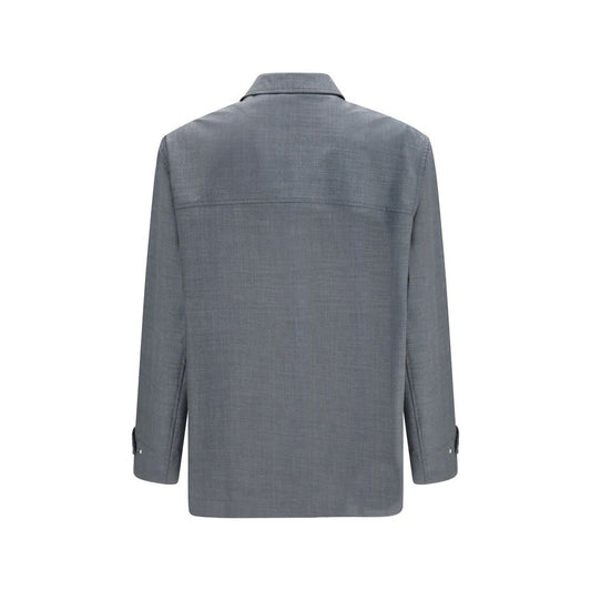 Brunello Cucinelli Gray Wool Oves Aries Full-Length Jacket