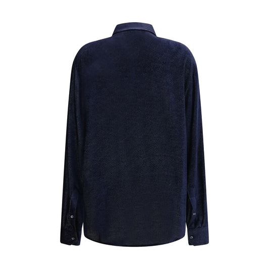 Giorgio Armani Blue Silk Dress Shirt