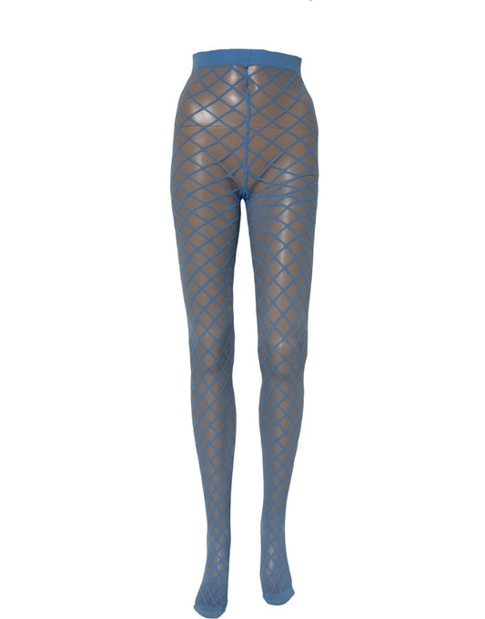 Dolce & Gabbana Light Blue Nylon Fishnet Pantyhose Stockings Socks