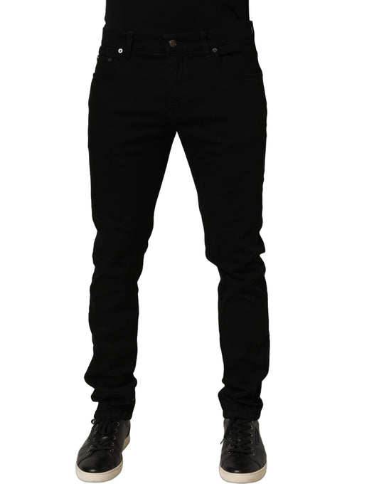 Dolce & Gabbana Black Cotton Stretch Skinny Denim Trouser Jeans