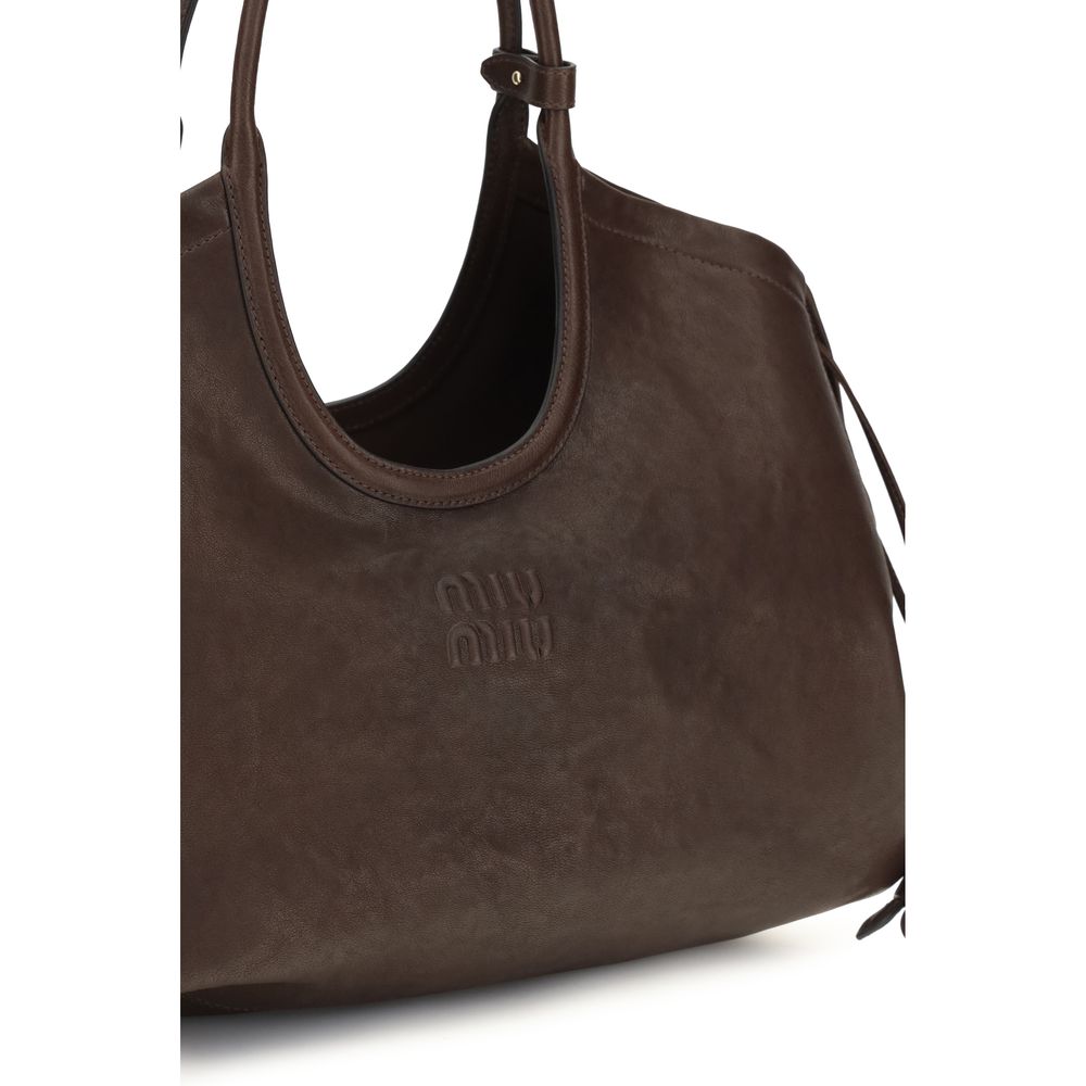Miu Miu Handtasche aus braunem Lammleder (Ovis Aries)