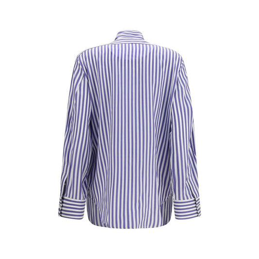 Givenchy Blue Silk Pattern Shirt