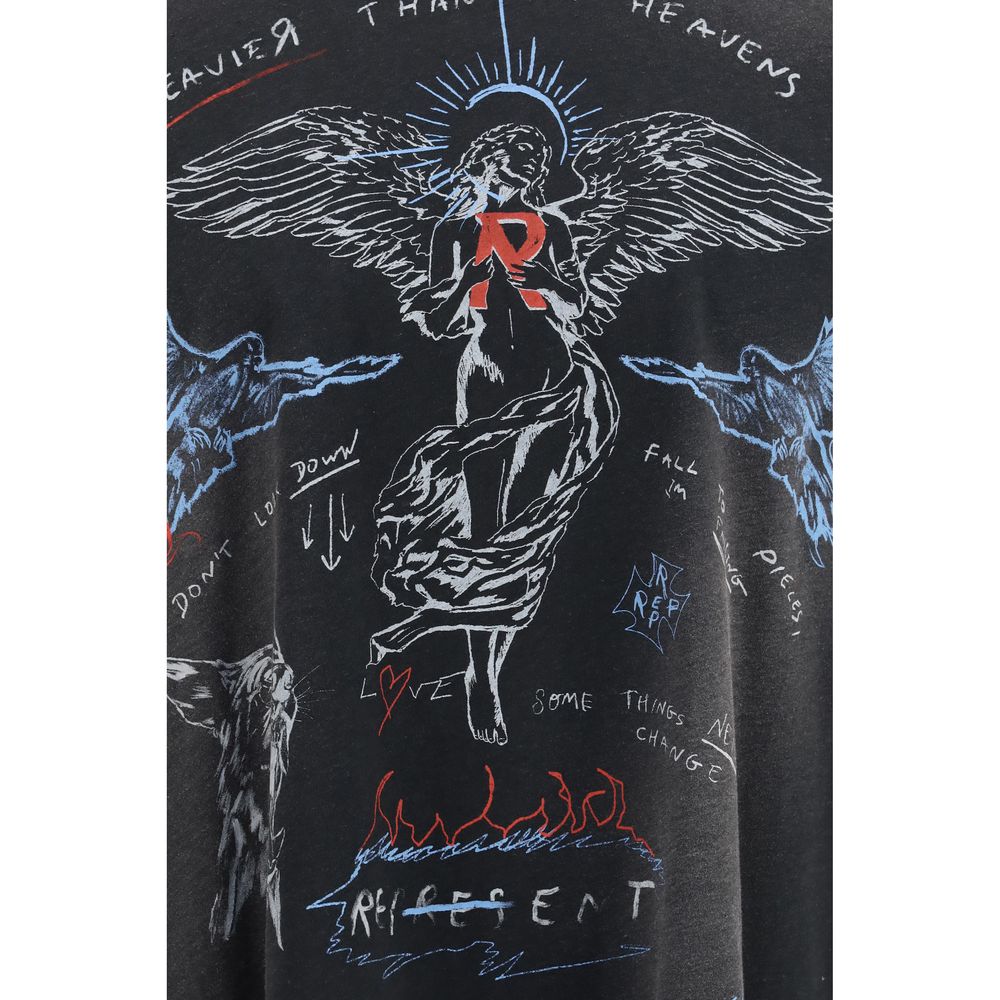 Represent Black Cotton Long Sleeve T-Shirt