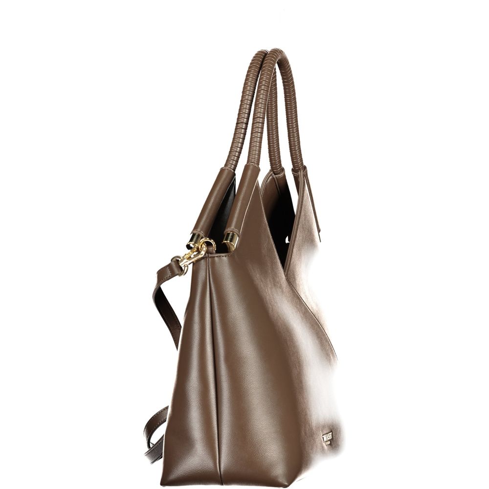 Twinset Braune Damenhandtasche aus Polyurethan