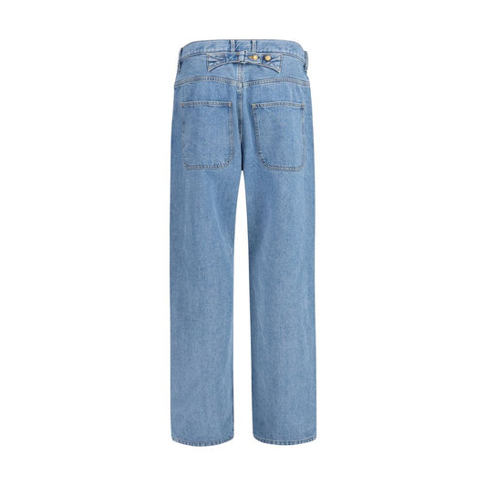 Thom Browne Blue Cotton Relaxed Fit Jeans