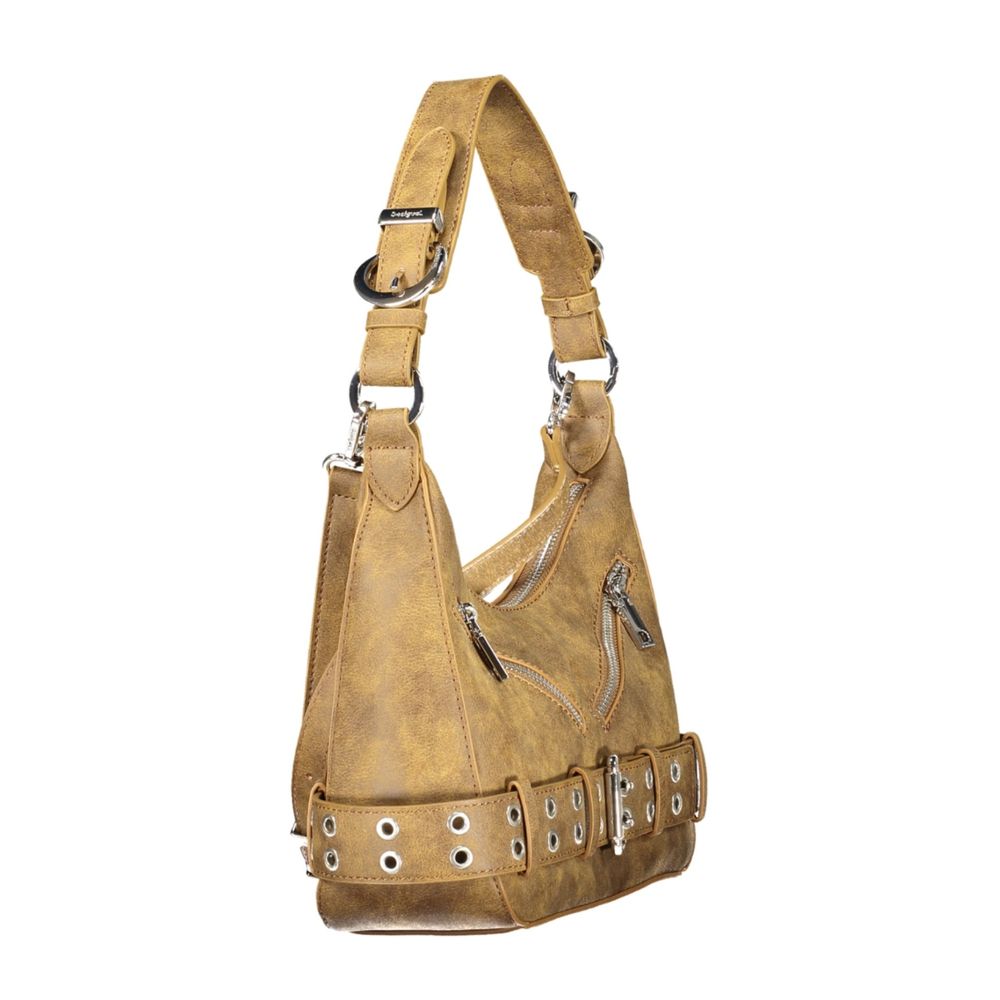 Desigual Braune Polyurethan Damen-Tasche