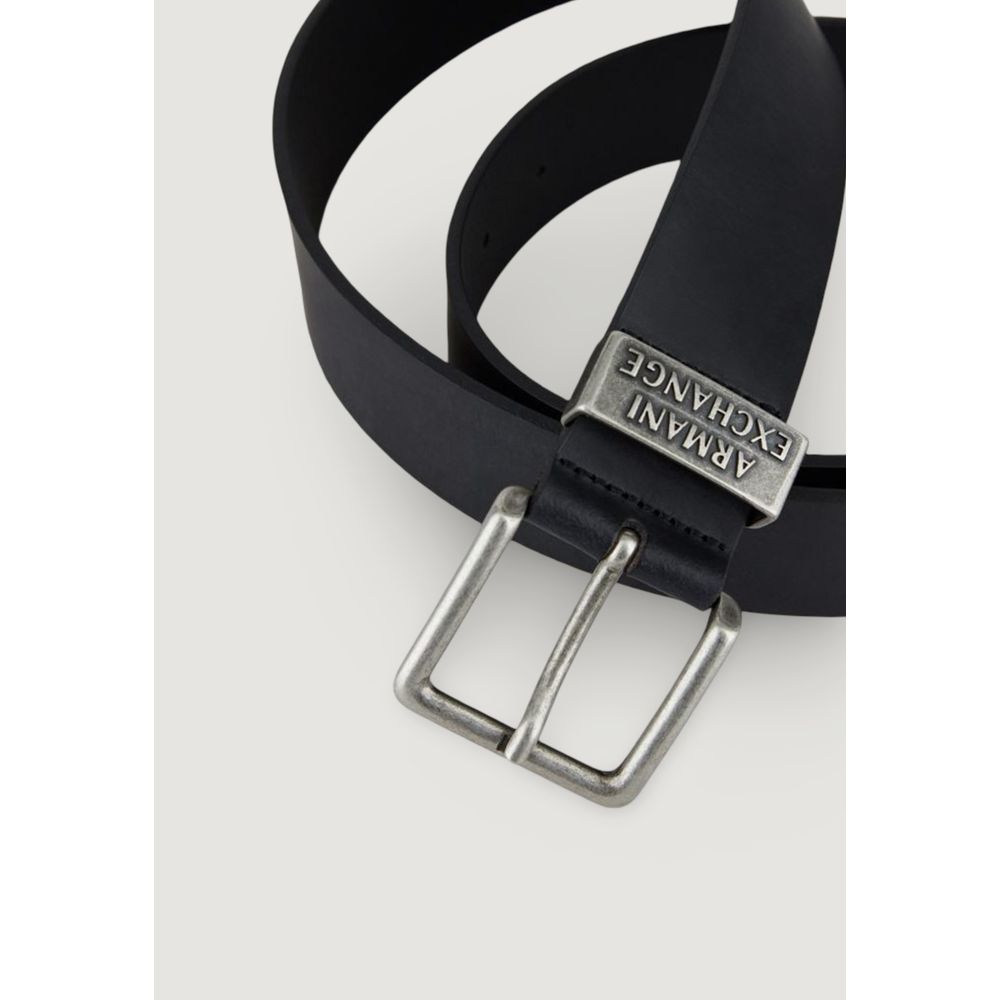 Armani Exchange Gürtel aus schwarzem Leder