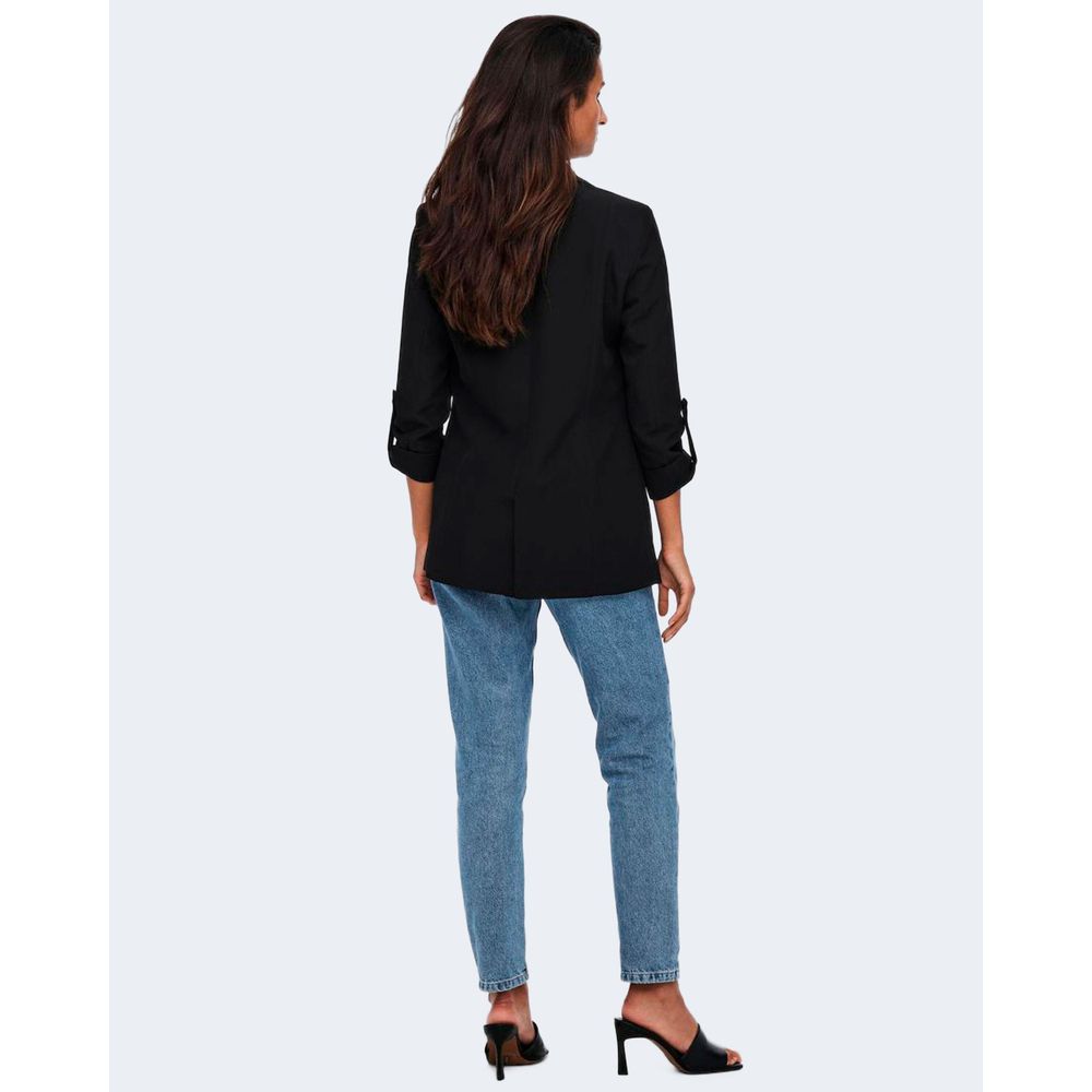 Nur schwarzer Polyester-Blazer