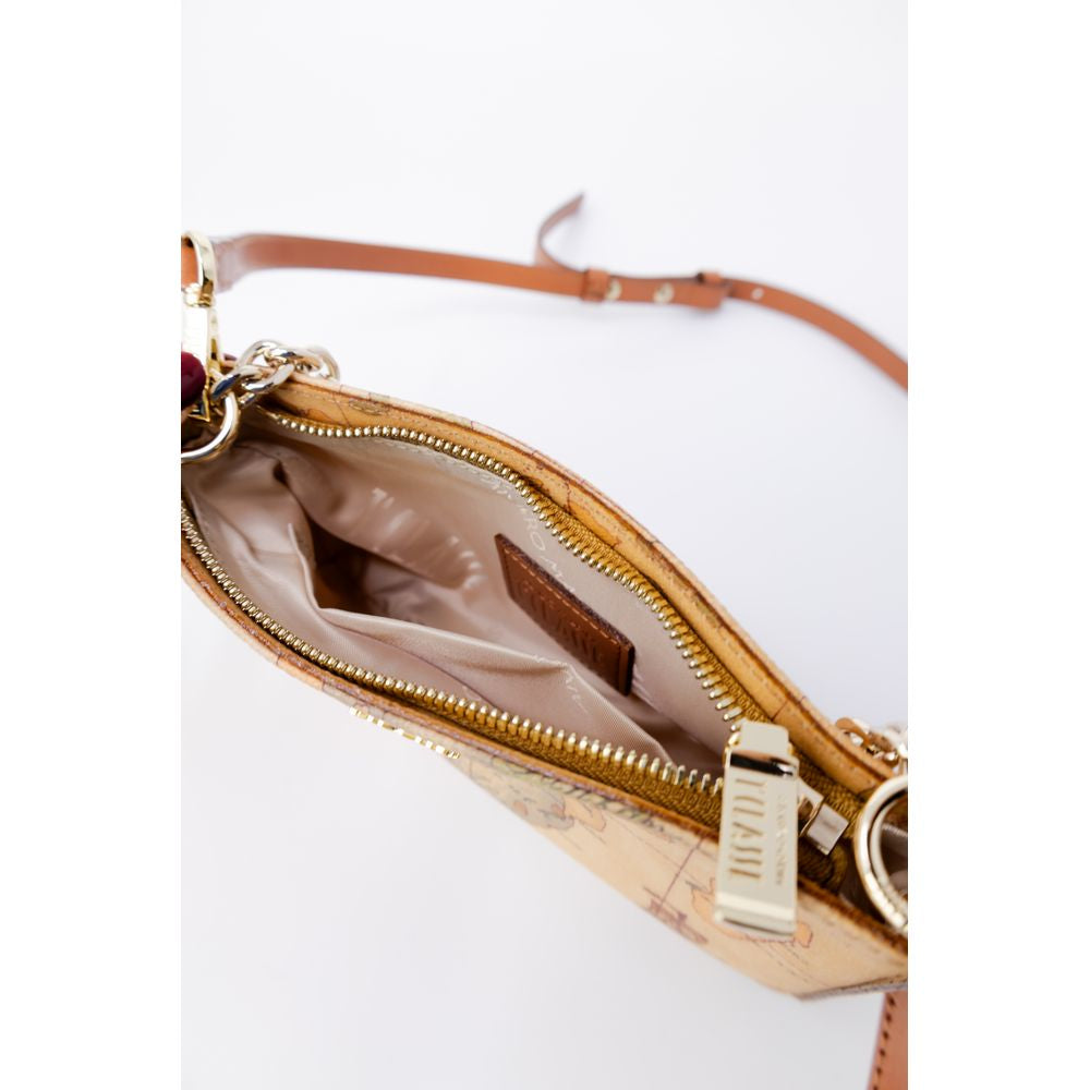 Alviero Martini Prima Classe Handtasche aus beiger Baumwolle