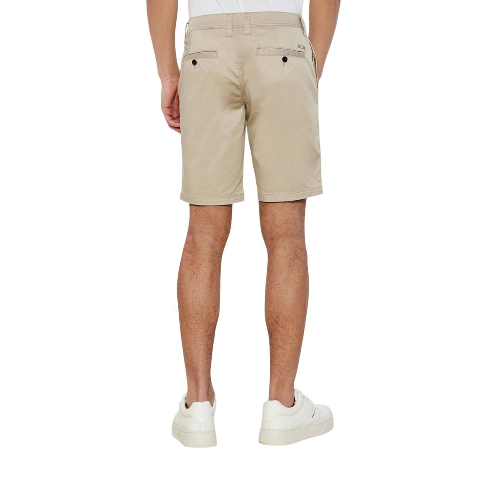 Armani Exchange Beigefarbene Baumwoll-Bermudashorts