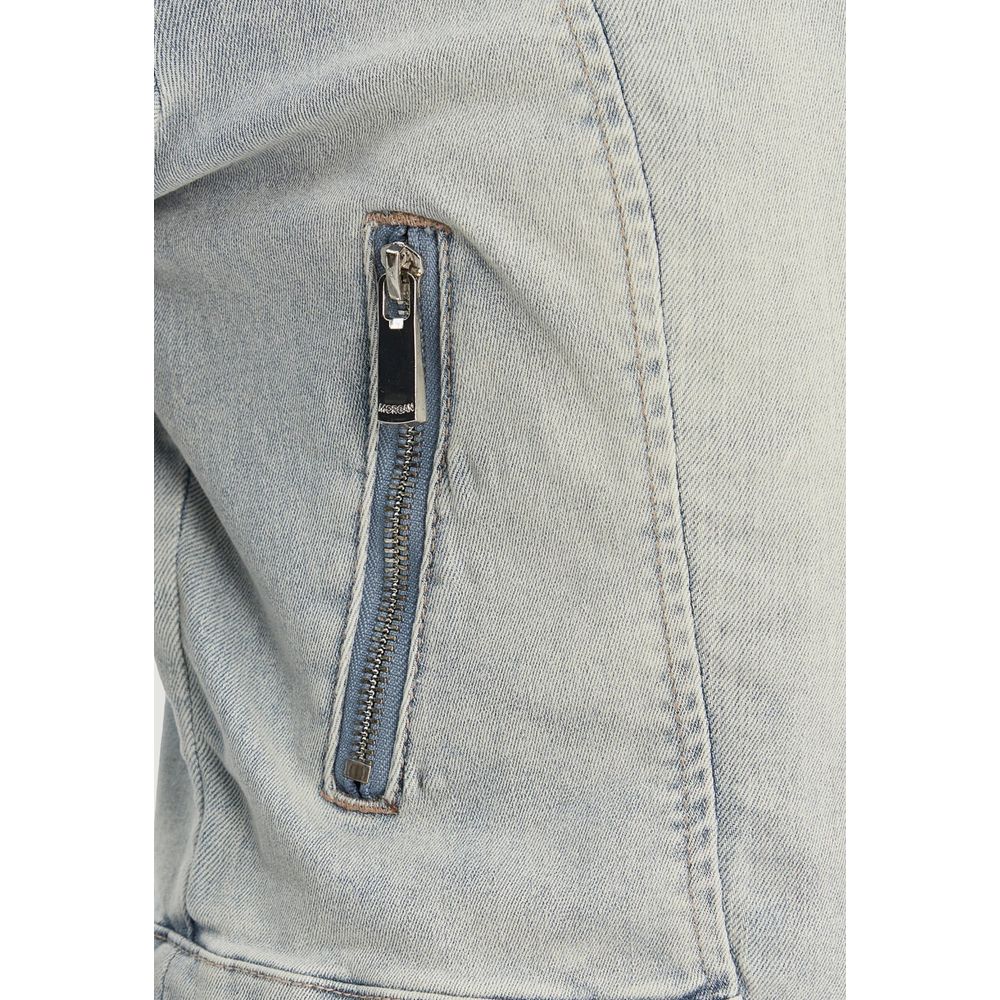 Morgan De Toi Hellblaue Jeansjacke aus Baumwolle