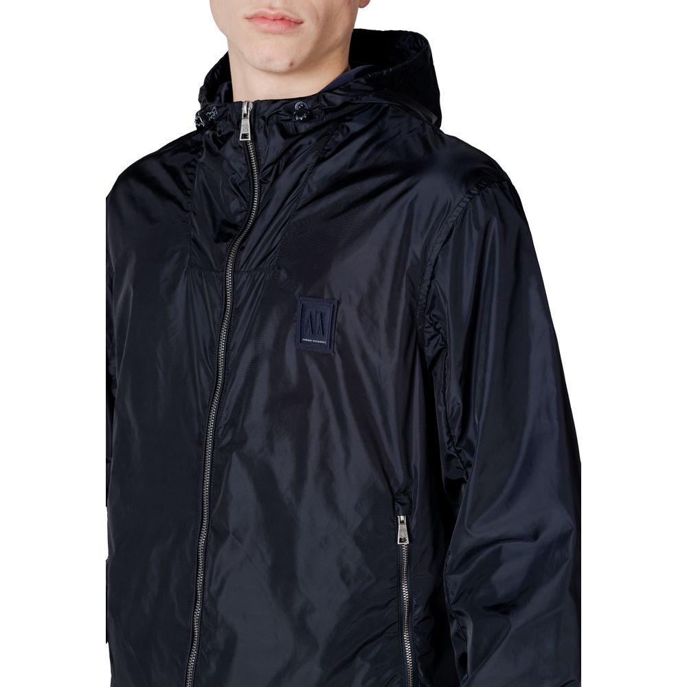 Armani Exchange Blaue Polyamid-Shelljacke