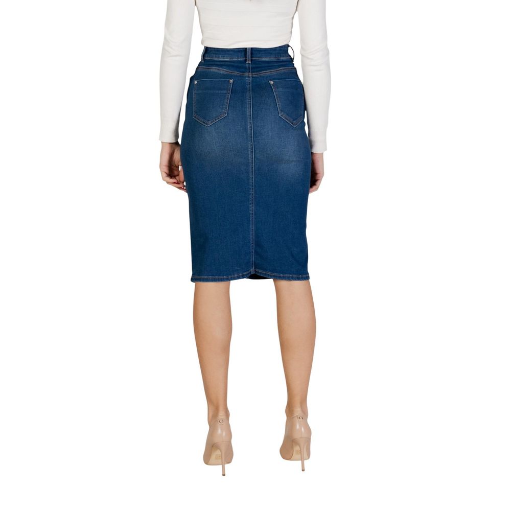 Morgan De Toi Blauer Baumwoll-Maxirock