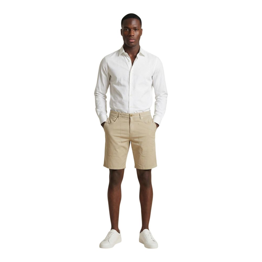 Jeckerson Beige Baumwoll-Bermudashorts
