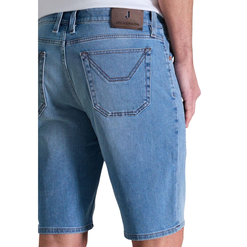 Jeckerson Hellblaue Bermuda-Shorts aus Baumwolle